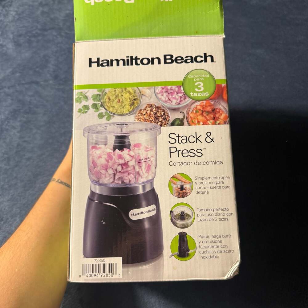 Hamilton Beach Stack & Press 3 Cup Food Chopper Model 72850